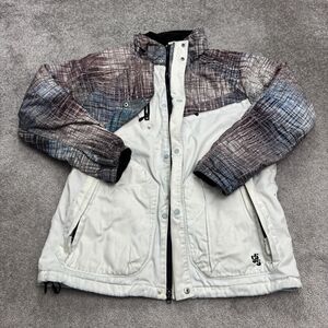 Triple Nickel 555 Insulated Waterproof Snow Jacket Mens Medium White Plaid Ski